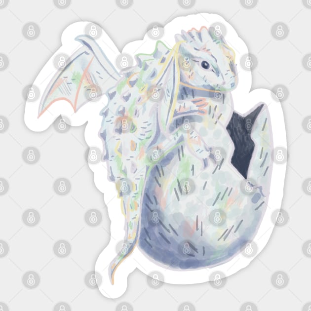 Opal Dragon Sticker by danyellysdoodles